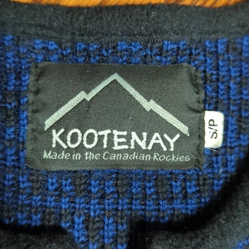 Nordic Wool Cardigan By Kootenay Canadian Rockies Zip Up navy Scandi Girl Sz S - Picture 2 of 10